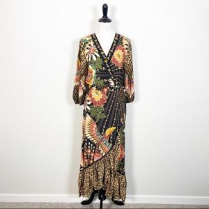 Farm Rio Dresses  Farm Rio for Anthropologie Wrap Dress Floral Printed Size S